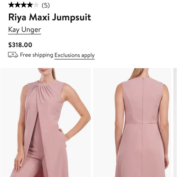 Riya Maxi Jumpsuit in Rosewood - Picture 5 of 9
